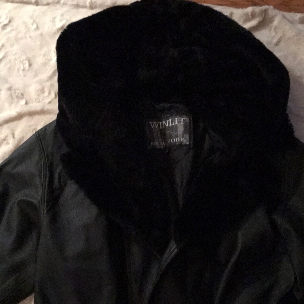 Winlit New York Black Leather Coat - Picture 2 of 8